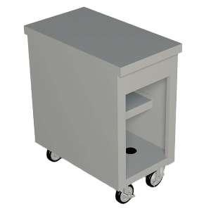 212-TST18SS 18" Mobile Serving Counter w/ Shelves & Stainless Top