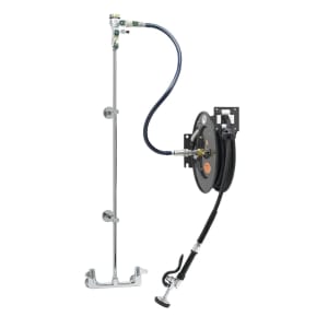 064-5HR23201XE1 Open Hose Reel Assembly w/ 35 ft Hose & Mixing Faucet, 1/2" Female Inlets