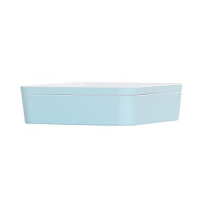 151-2413110127 Bento Box - 10 1/2" x 10 1/2" x 3", Melamine, Ocean Blue