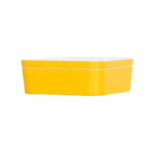 151-24130842 Bento Box - 8 1/4" x 8 1/4" x 3", Melamine, Sunshine Yellow