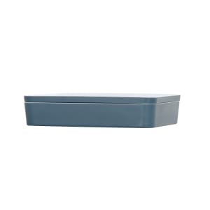 151-241321410111 Bento Box - 14" x 10 1/2" x 3", Melamine, Stone Blue
