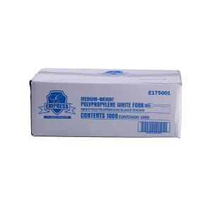 538-E175001 Medium Weight Disposable Forks - Plastic, White