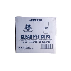 538-EPET16 16 oz Disposable Cup - PET, Clear