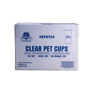 538-EPET24 24 oz Disposable Cup - PET, Clear