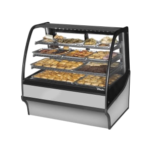 598-TDMDC48GEGESS 48 1/4" Full Service Dry Bakery Case w/ Curved Glass - (4) Levels, 115v