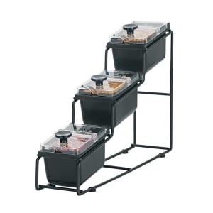 003-88711 WIREWISE™ Condiment Organizer w/ (3) Tiers, 4" x 22 1/3" x 12 1/2", Black
