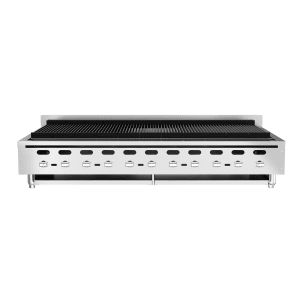 290-ACB60NG 62 1/8" Gas Charbroiler w/ (11) Burners & Cast Iron Grates - Manual, Natural Gas