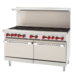 386-AR10NG 60" 10 Burner Gas Range w/ (2) Standard Ovens, Natural Gas