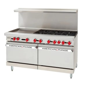386-AR24G6BNG 60" 6 Burner Gas Range w/ Griddle & (2) Standard Ovens, Natural Gas
