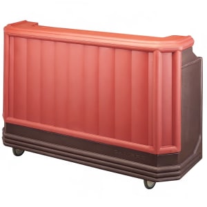 144-BAR730PM189 72 3/4" Portable Bar - Post-Mix Drink System, CO2, Brown/Mahogany