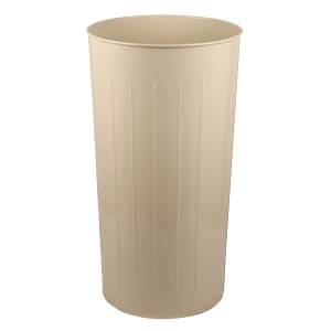 125-10AL 20 qt Round Waste Basket - Metal, Almond