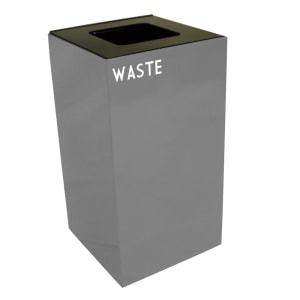 125-28GC03SL 28 gal Indoor Decorative Trash Can - Metal, Slate