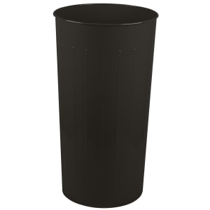 125-10BK 20 qt Round Waste Basket - Metal, Black