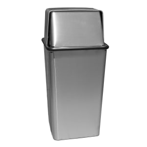125-13HTSS 13 gal Indoor Decorative Trash Can - Metal, Stainless Steel