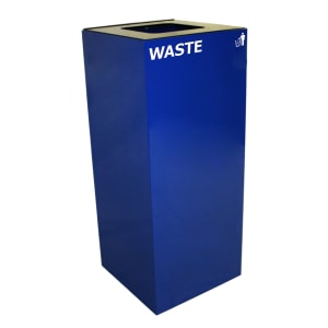 125-36GC03BL 36 gal Indoor Decorative Trash Can - Metal, Blue
