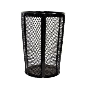 125-EXP52BK 48 Gallon Outdoor Trash Can w/ See Through Mesh, Black Finish