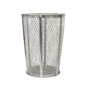 125-EXP52 48 Gallon Outdoor Trash Can w/ See Through Mesh, Galvanized Steel