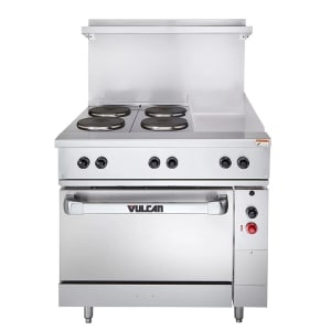 207-EV36S4FP12G240 36" EV Series Electric Range w/ (4) French Hot Plates & (1) Griddle, 240v/1ph/3ph