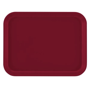 144-1014505 Fiberglass Camtray® Cafeteria Tray - 13 3/4"L x 10 5/8" W, Cherry Red