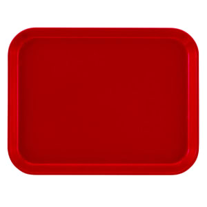 144-1014510 Fiberglass Camtray® Cafeteria Tray - 13 3/4"L x 10 5/8" W, Signal Red