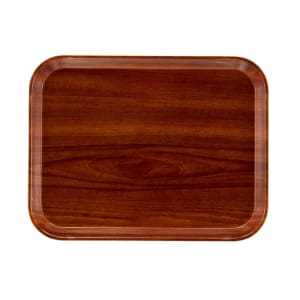 144-1418308 Fiberglass Camtray® Cafeteria Tray - 18"L x 14"W, Burma Teak