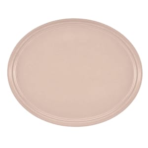 144-2500101 Oval Serving Camtray - 19 1/4x24", Fiberglass, Antique Parchment