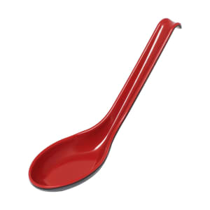 438-7200JBR 5/8 oz Melamine Soba/Rice Spoon, Red/Black