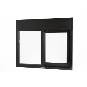 487-SS4035ECR9613BL 48"W x 41"H Dark Bronze Right-to-Left Electric Drive-Thru Window