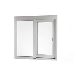 487-IFSC40409182CL 48"W x 48"H Clear Aluminum Right-to-Left Manual Drive-Thru Window