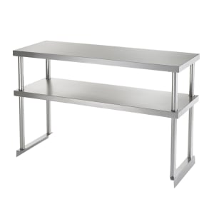 150-64907KS Double Table Mount Overshelf, 22 ga Stainless, 18" x 60"