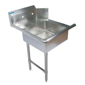 079-SSL06TDSKB 60" Straight Dish Table - Left to Right, (1) 20" x 20" x 8" Sink Bowl