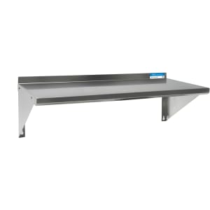 079-8461ESWKB Solid Wall Mounted Shelf, 48"W x 16"D, Stainless