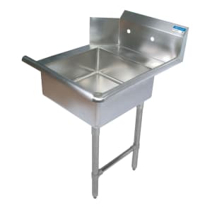 079-SSR06TDSKB 60" Straight Dish Table - Right to Left, (1) 20" x 20" x 8" Sink Bowl