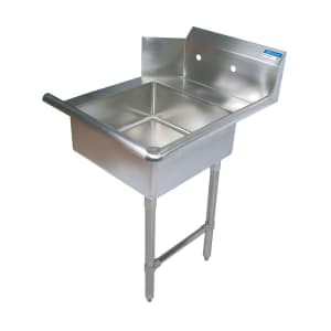 079-SSR62TDSKB 26" Straight Dish Table - Right to Left, (1) 20" x 20" x 8" Sink Bowl