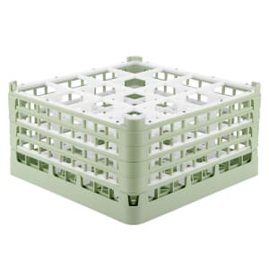 175-527211 Signature Glass Rack w/ (16) Compartments - Green