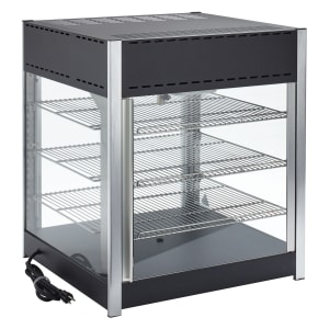 080-EDM1PT 23 5/8" Dual Service Countertop Heater Display Case - (3) Shelves, 120v
