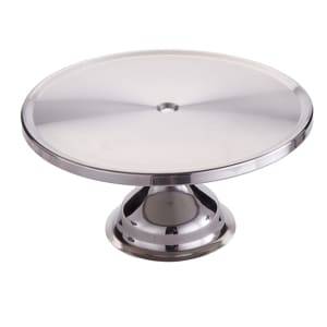 166-19001 13 1/2" Round Cake Stand, Bright Finish, Stainless