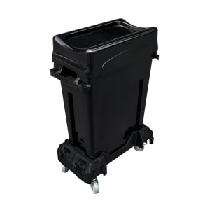 688-CTHDLY CRUSADER Rectangular Plastic Dolly w/ Flat Center & 800 lb Capacity, Black