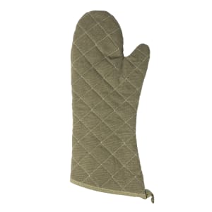 080-OMF17 17" Conventional Oven Mitt - Cotton, Green