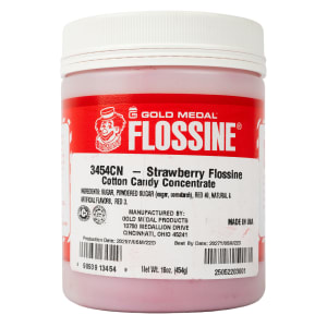 231-3454CN 1 lb Jar Strawberry Pink Flossine®
