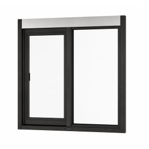 487-IFSC40409181BR 48"W x 48"H Dark Bronze Left-to-Right Manual Drive-Thru Window
