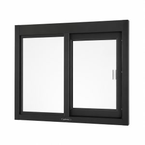 487-IFSC40409180BL 48"W x 48"H Dark Bronze Right-to-Left Manual Drive-Thru Window