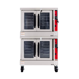 207-VC44GDNG Double Full Size Natural Gas Convection Oven - 100,000 BTU