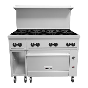 207-48S8BNG 48" 8 Burner Gas Range w/ Standard Oven & Storage Base, Natural Gas