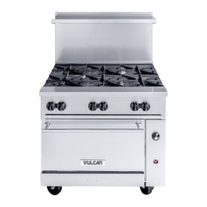 207-36C6BNG 36" 6 Burner Gas Range w/ Convection Oven, Natural Gas