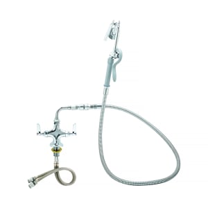 207-DBLPTSPOTFIL Deck Mount Pot Filler Faucet w/ 60" Hose & Hook Nozzle