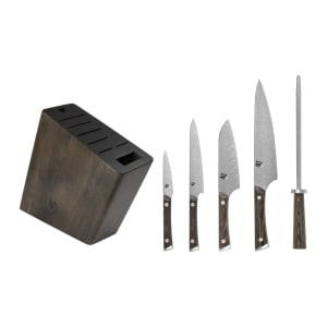 194-SWTS0600 6 Piece Kanso Knife Set w/ Wooden Block