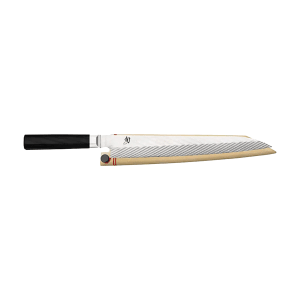 194-VG0020 10 1/2" Dual Core Yanagiba Knife w/ Black PakkaWood Handle, Carbon Steel