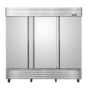 394-MER72A 81" Three Section Reach In Refrigerator, 3 Left/Right Hinge Solid Doors, 115v, 5O7O Series