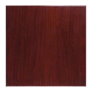 916-TPMAH3636GG 36" Square Resin Table Top, Mahogany